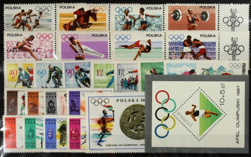 Zestaw znaczków pocztowych - sport