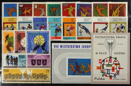 Zestaw znaczków pocztowych - sport
