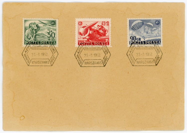 Koperta FDC Fi. 632-634 Święto lotnictwa