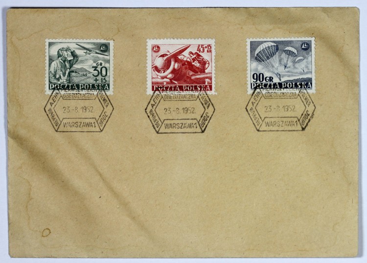 Koperta FDC Fi. 632-634 Święto lotnictwa - zdjęcie