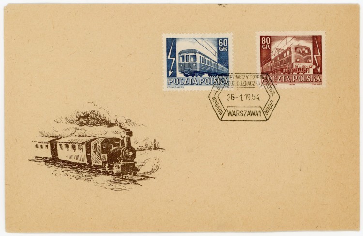Koperta FDC Fi. 699-700 Elektryfikacja kolei
