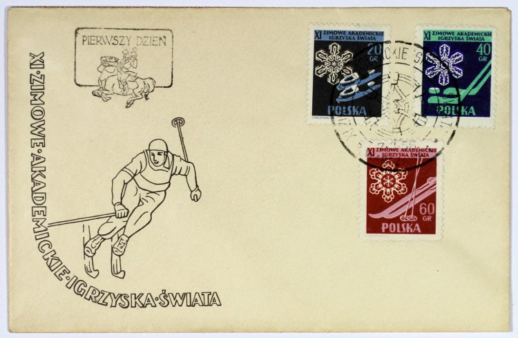 Koperta FDC Fi. 812-814 XI Zimowe Akademickie Igrzyska Świata - zdjęcie