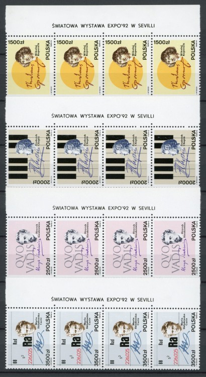Fi. 3224-3227 Światowa Wystawa EXPO'92 w Sewilli