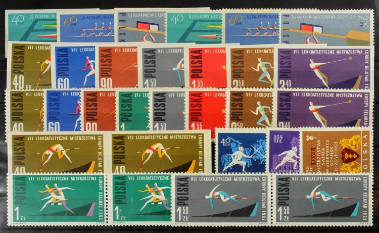 Zestaw znaczków pocztowych - sport