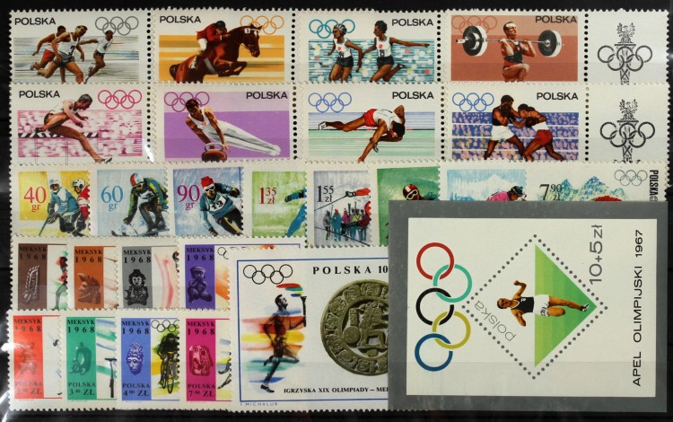 Zestaw znaczków pocztowych - sport