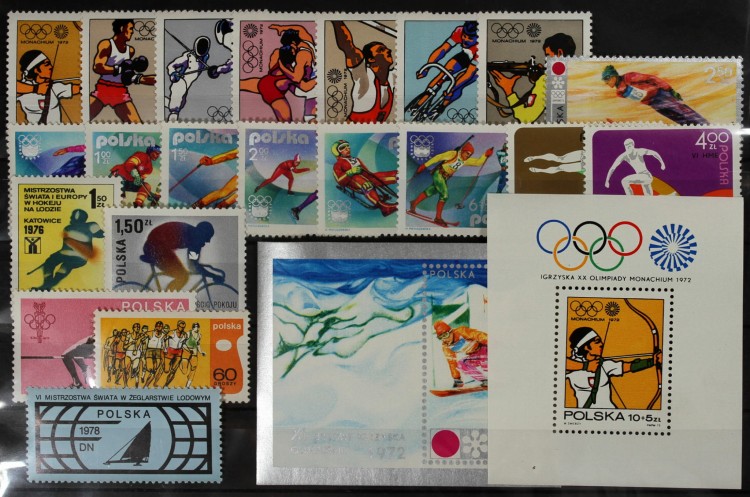 Zestaw znaczków pocztowych - sport