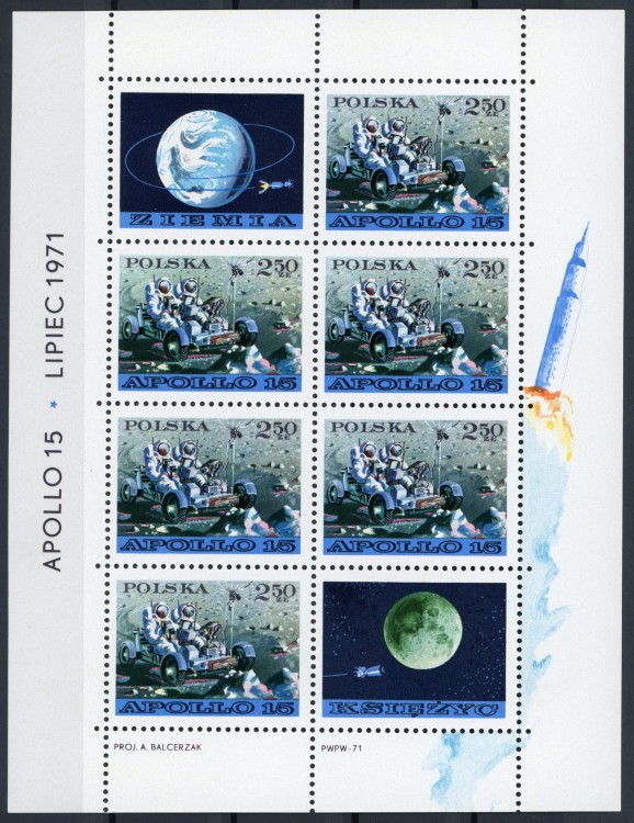 Arkusik sprzedażny Fi. 1976 Badanie kosmosu Apollo 15