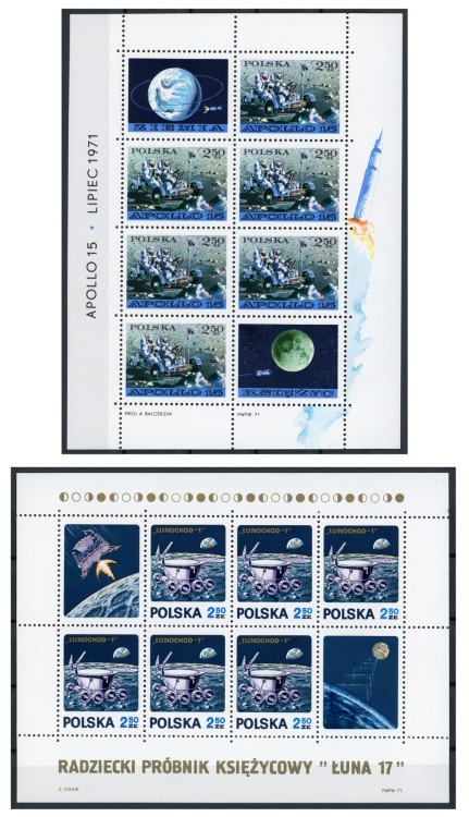 Arkusiki Fi. 1975-1976 Badanie kosmosu Łunochod 1 i Apollo 15