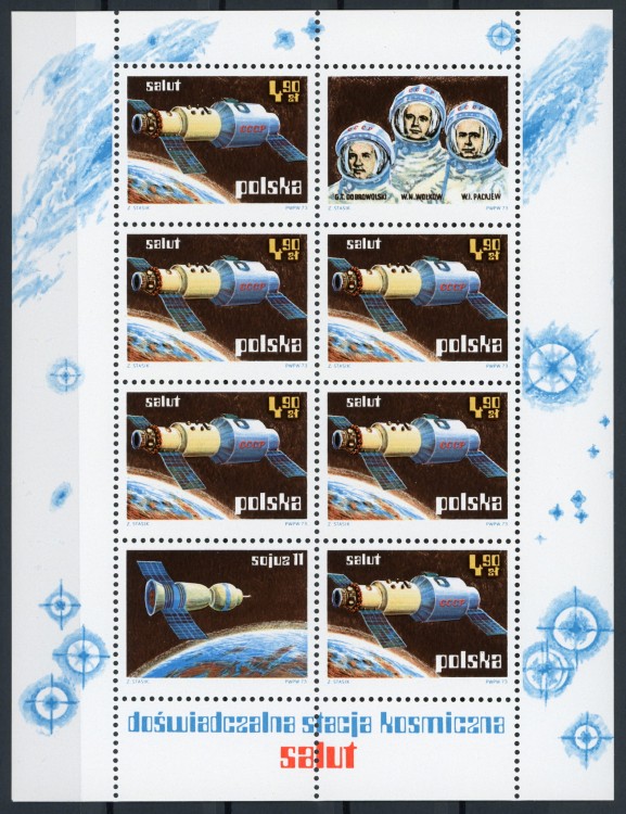 Arkusik sprzedażny Fi. 2108 Badanie kosmosu Salut