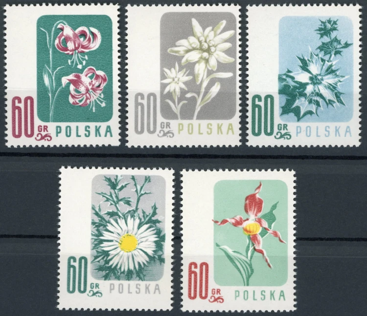 Fi. 876-880 Kwiaty chronione