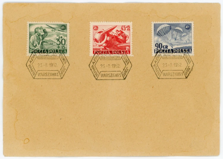 Koperta FDC Fi. 632-634 Święto lotnictwa