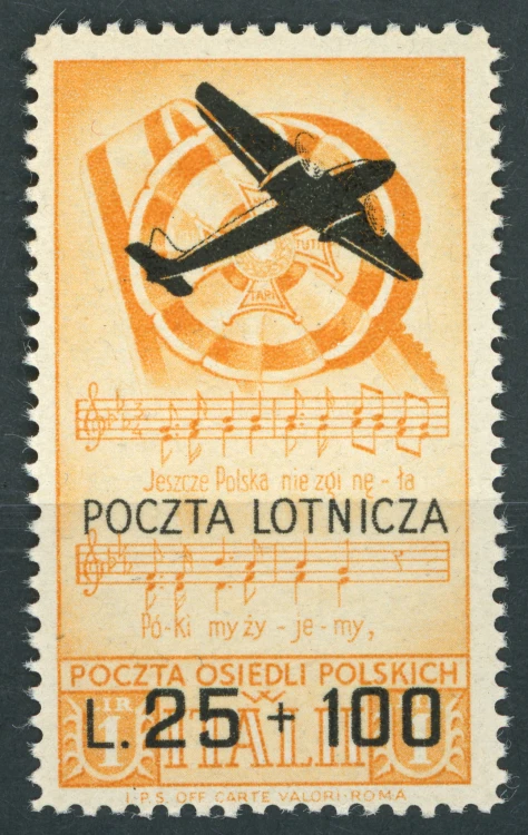 Fi. 10B Poczta osiedli polskich we Włoszech Wydanie lotnicze